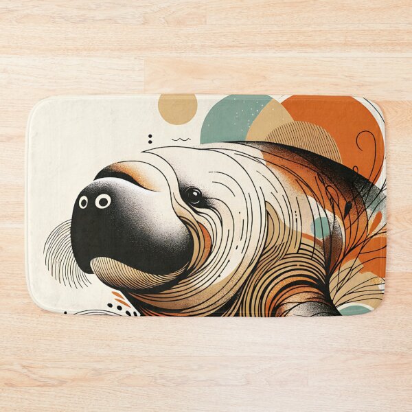 Item preview, Abstract Dugong Portrait designed and sold by TheAnimalZ00.