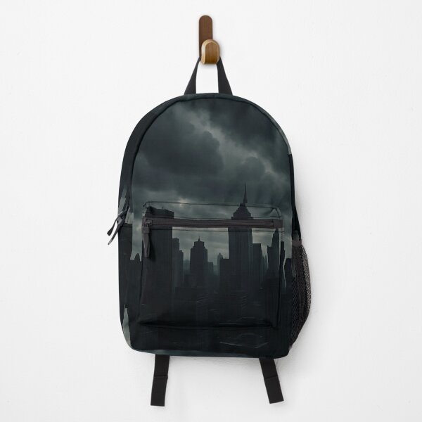 Item preview, Dark Stormy Cityscape - Moody Urban Skyline Gothic City Noir Architecture designed and sold by Resonance Frequency.