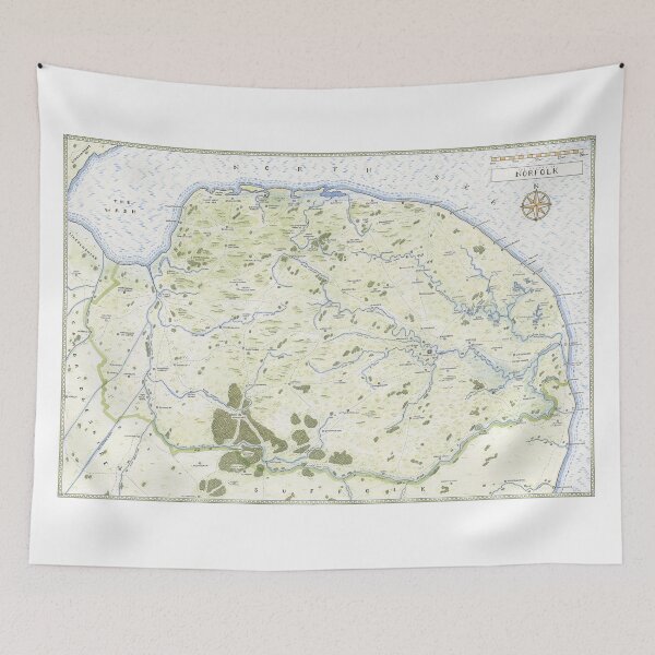 Item preview, Watercolour map of Norfolk designed and sold by Dan Jones Illustration.