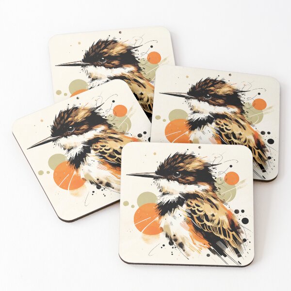 Item preview, Abstract Eastern Phoebe Bird Portrait designed and sold by TheAnimalZ00.