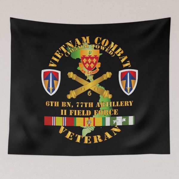 Item preview, Army - Vietnam Combat Veteran w 6th Bn 77th Artillery DUI - II Field Force w VN SVC designed and sold by Military Insignia Products.