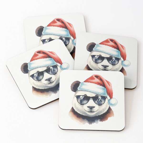 Item preview, Cool Christmas Panda – Santa Hat & Sunglasses designed and sold by Iras-Art-Corner.