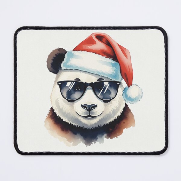 Item preview, Cool Christmas Panda – Santa Hat & Sunglasses designed and sold by Iras-Art-Corner.