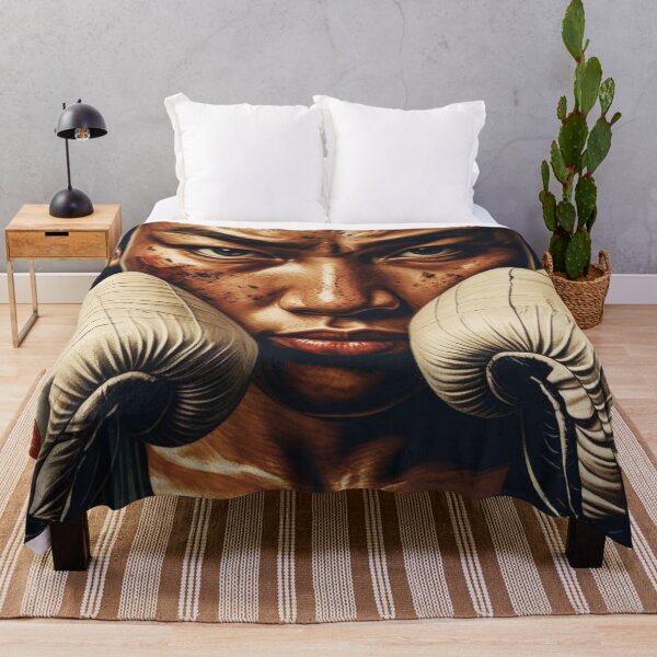 Item preview, A Woman boxer wearing gloves 'No REGRETS ' designed and sold by PattaZone.