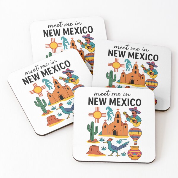 Item preview, Meet Me In New Mexico with Icons designed and sold by Pink Pineapple Works.