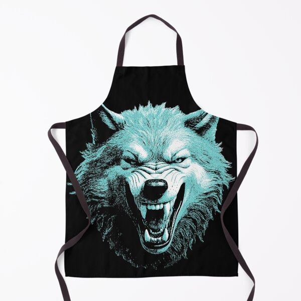 Item preview, Mystic Wolf Portrait – Turquoise Blue Fantasy Beast designed and sold by kacperartdesign.
