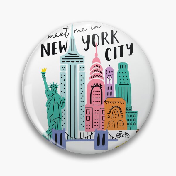 Item preview, Meet Me In New York City with Icons designed and sold by Pink Pineapple Works.