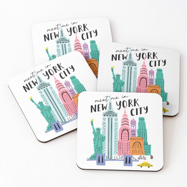 Item preview, Meet Me In New York City with Icons designed and sold by Pink Pineapple Works.