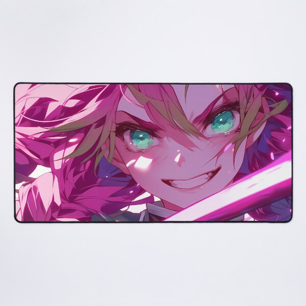 Item preview, Mitsuri Kanroji Demon Slayer Pink Sword Slash Rage Anime Girl Waifu designed and sold by HumbertoValveno.