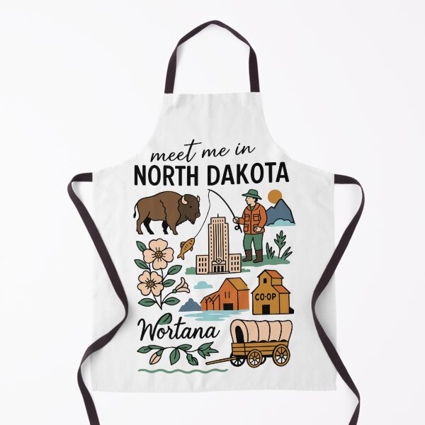 Item preview, Meet Me In North Dakota with Icons designed and sold by Pink Pineapple Works.