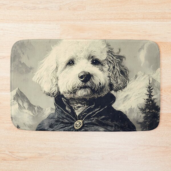 Item preview, Poodle Explorer Dark Cloak Compass Snowy Mountains Adventurer designed and sold by ManuelOpito.