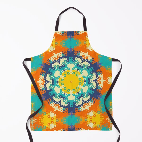 Item preview, Hex Mandala Blue Orange and Yellow designed and sold by WormholeOrbital.