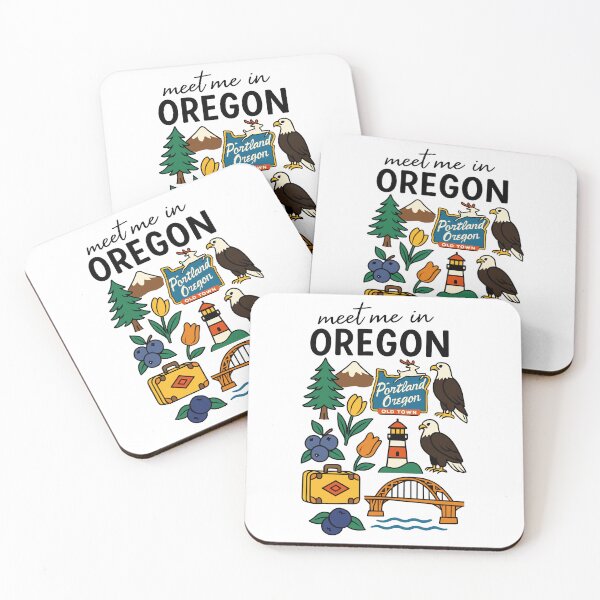 Item preview, Meet Me In Oregon with Icons designed and sold by Pink Pineapple Works.