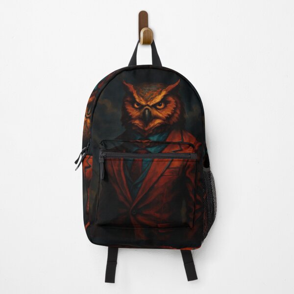 Item preview, Powerful Owl in Red Suit Portrait designed and sold by Amr Siam.