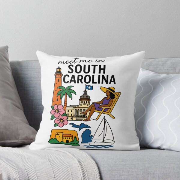 Item preview, Meet Me In South Carolina with Icons designed and sold by Pink Pineapple Works.