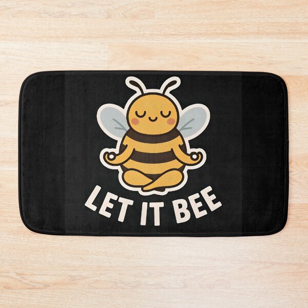 Item preview, Cute Meditating Bee Pun Illustration designed and sold by Amr Siam.