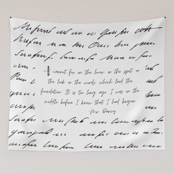 Item preview, Mr. Darcy Quote on Script designed and sold by Awe-And-Charm.