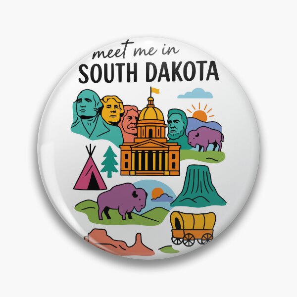Item preview, Meet Me In South Dakota with Icons designed and sold by Pink Pineapple Works.