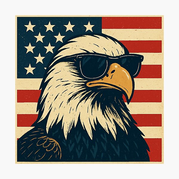 Item preview, Patriotic Eagle with Shades designed and sold by Graphiqe.