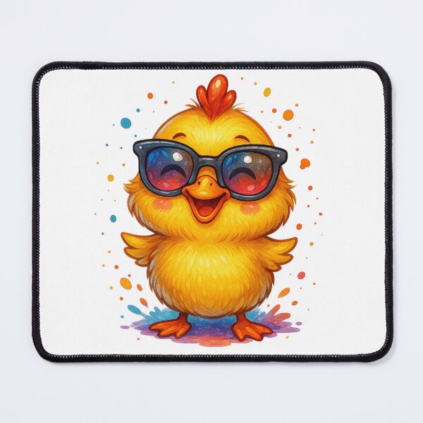 Item preview, Cool Duckling Vibes – Funny Watercolor Cartoon Chick with Sunglasses designed and sold by VIBE CRAFT STUDIO.
