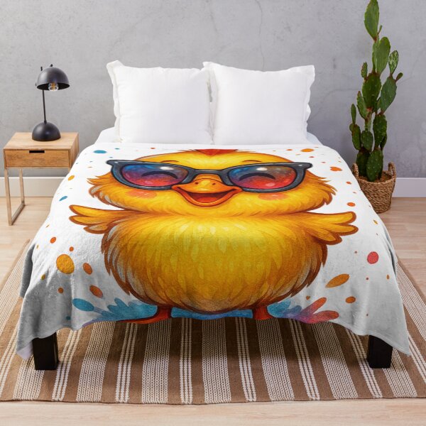 Item preview, Cool Duckling Vibes – Funny Watercolor Cartoon Chick with Sunglasses designed and sold by VIBE CRAFT STUDIO.