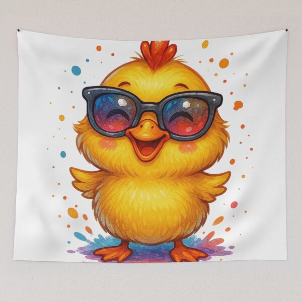 Item preview, Cool Duckling Vibes – Funny Watercolor Cartoon Chick with Sunglasses designed and sold by VIBE CRAFT STUDIO.