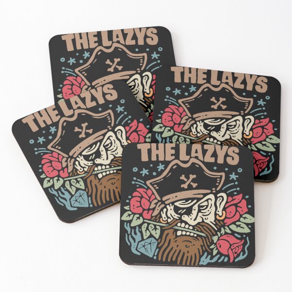 Item preview, Vintage Pirate Skull with Roses – The Lazys Rock Art designed and sold by andry01.