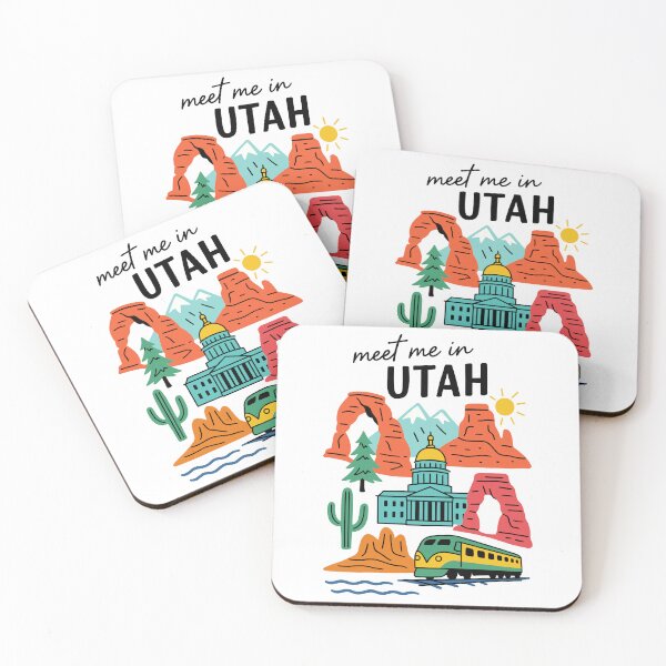 Item preview, Meet Me In Utah with Icons designed and sold by Pink Pineapple Works.