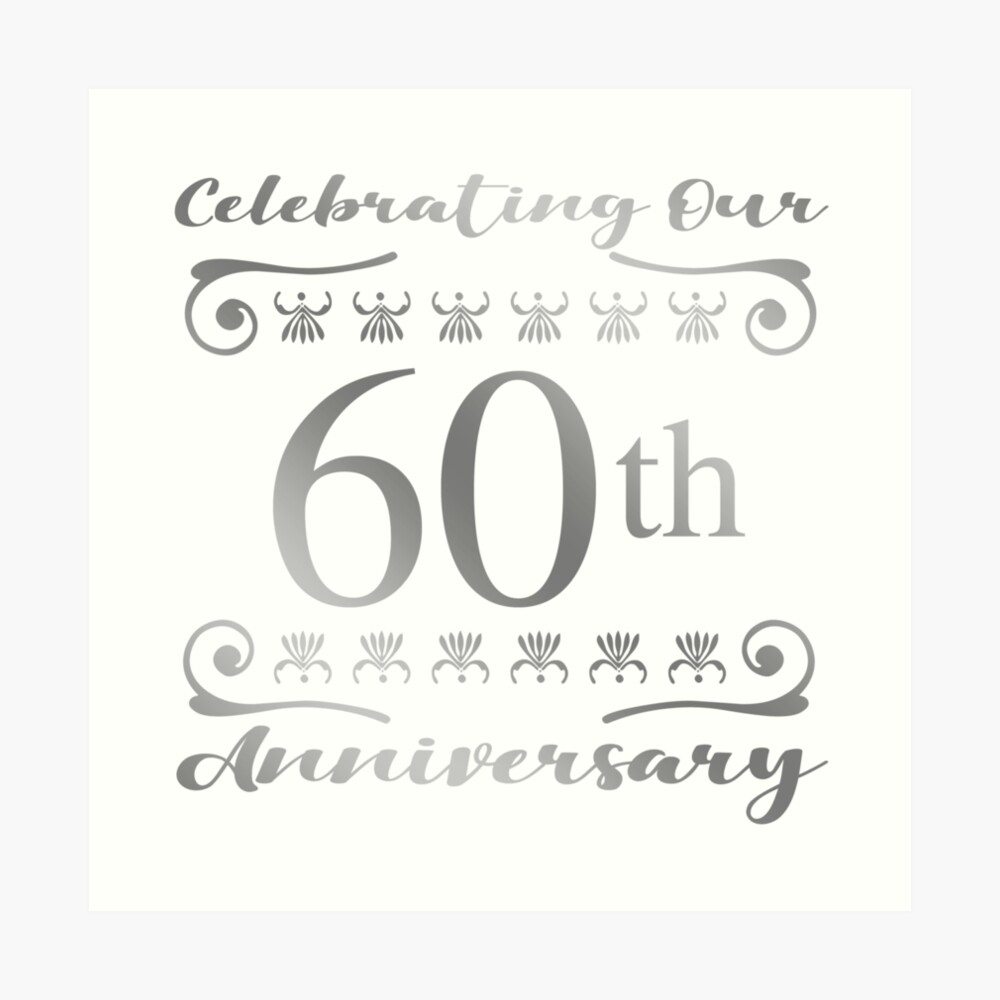 60th Wedding Anniversary Greeting Card for Sale by thepixelgarden