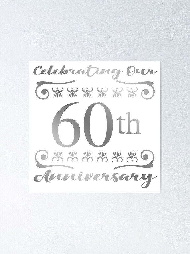 60th Wedding Anniversary Greeting Card for Sale by thepixelgarden