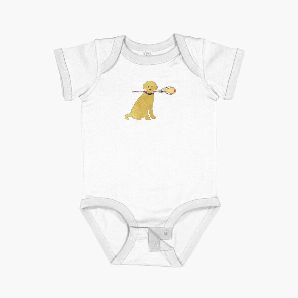 Item preview, Preppy Yellow Lab Lacrosse Dog designed and sold by emrdesigns.