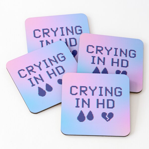 Item preview, Crying in HD | Pastel Glitch Aesthetic Design designed and sold by PulseGraph.