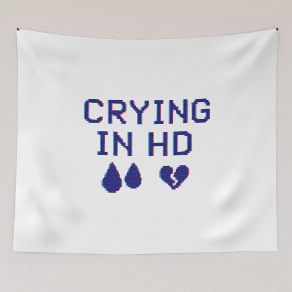 Item preview, Crying in HD | Pastel Glitch Aesthetic Design designed and sold by PulseGraph.