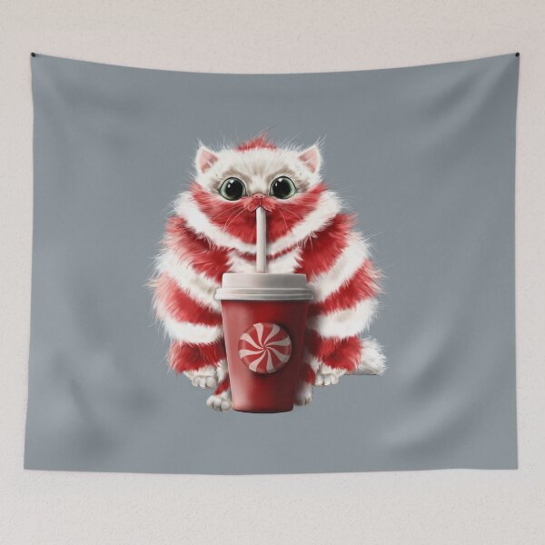 Item preview, Candy Cat - Art Print - Pop Surrealism Illustration - Greedy Angora Cat designed and sold by FlorenceBretécherArt.