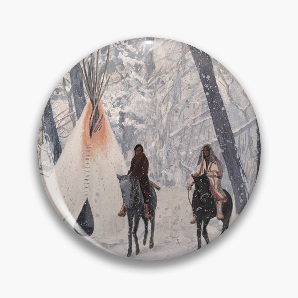 Item preview, Indigenous Horseman Leave their Winter Camp designed and sold by daverheaume.