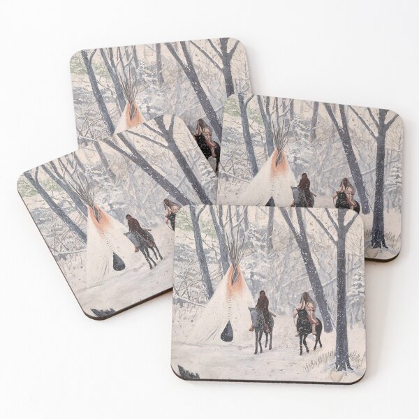 Item preview, Indigenous Horseman Leave their Winter Camp designed and sold by daverheaume.