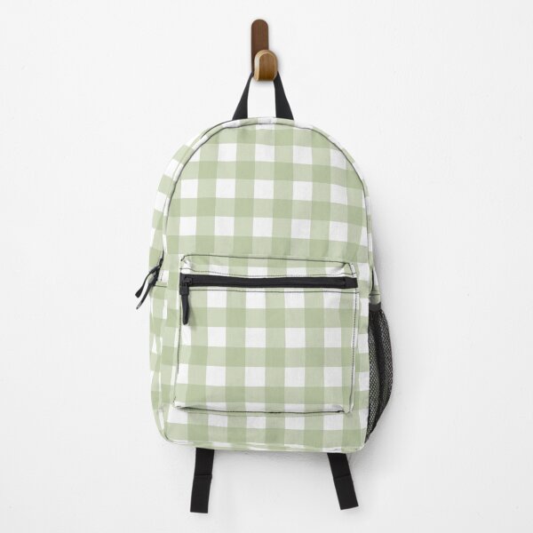 Item preview, Pastel Sage Green Gingham – Light Checkered Pattern designed and sold by EmeraldeaArt.