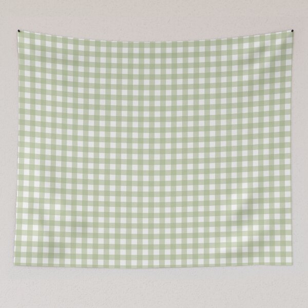 Item preview, Pastel Sage Green Gingham – Light Checkered Pattern designed and sold by EmeraldeaArt.