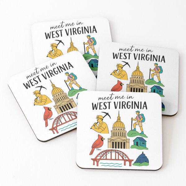 Item preview, Meet Me In West Virginia with Icons designed and sold by Pink Pineapple Works.