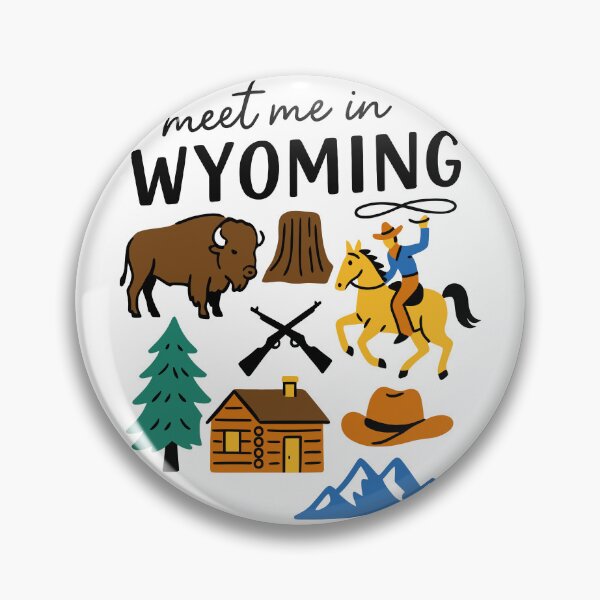Item preview, Meet Me In Wyoming with Icons designed and sold by Pink Pineapple Works.