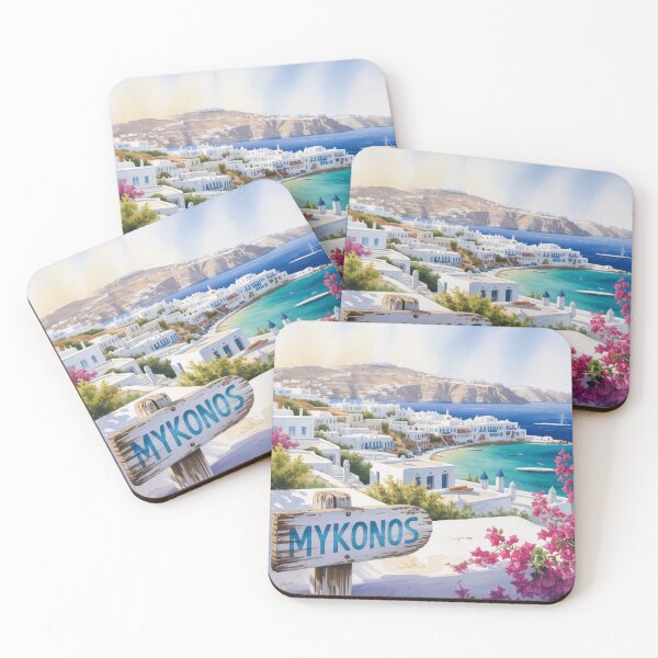 Item preview, Watercolor Mykonos View designed and sold by ArtQueen777.