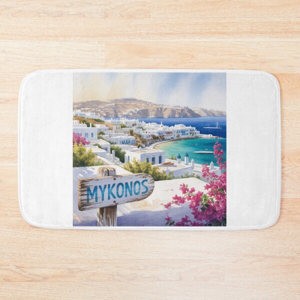 Item preview, Watercolor Mykonos View designed and sold by ArtQueen777.