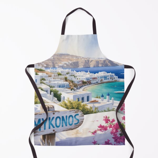Item preview, Watercolor Mykonos View designed and sold by ArtQueen777.