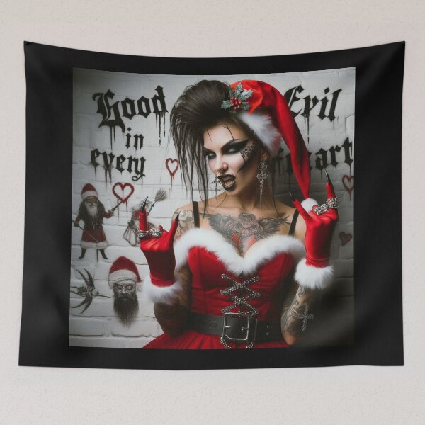 Item preview, Gothic Rocker Santa Tattoo Gesture designed and sold by Voodoo Store Paranormal Collections.