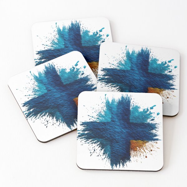 Item preview, Finland Flag Watercolor Art – Blue Scandinavian Cross Texture designed and sold by Flowing Colurs.
