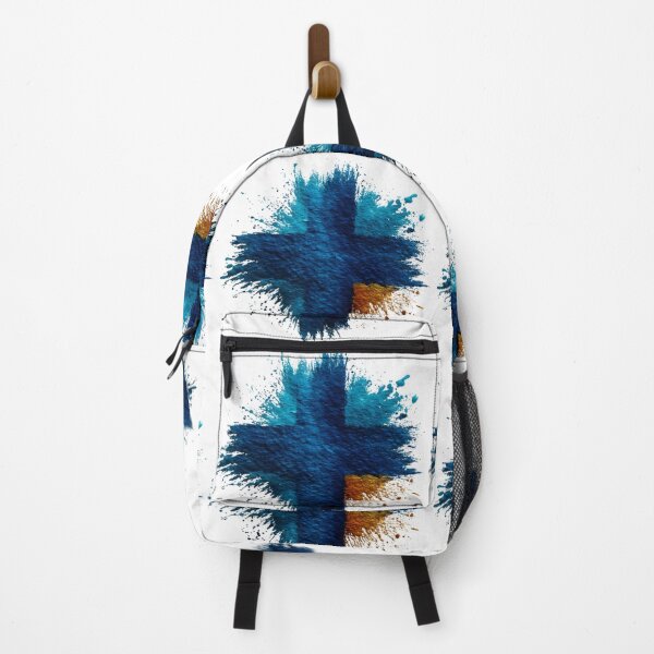 Item preview, Finland Flag Watercolor Art – Blue Scandinavian Cross Texture designed and sold by Flowing Colurs.