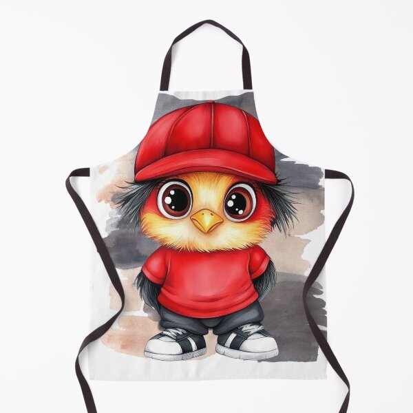 Item preview, Street-Chick Swagger: Big-Eyed Bird in Bold Red designed and sold by ChenEngEng.