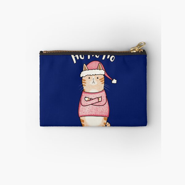 Item preview, Funny Sarcastic Christmas Cat in Santa Hat Christmas Holiday Ho Ho Ho designed and sold by suzcreate.
