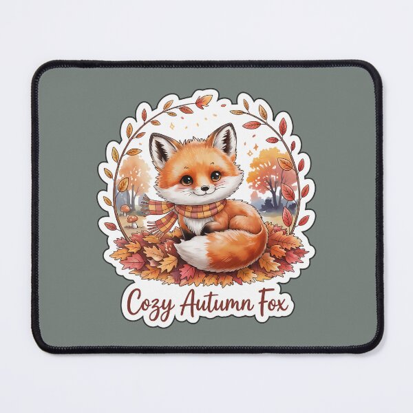 Item preview, Cozy Autumn Fox – Cute Watercolor Fall Animal Sticker designed and sold by Nuist25.