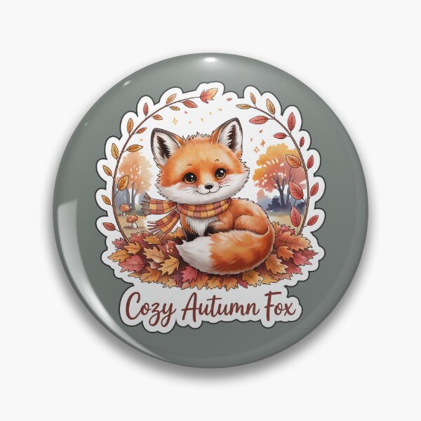 Item preview, Cozy Autumn Fox – Cute Watercolor Fall Animal Sticker designed and sold by Nuist25.